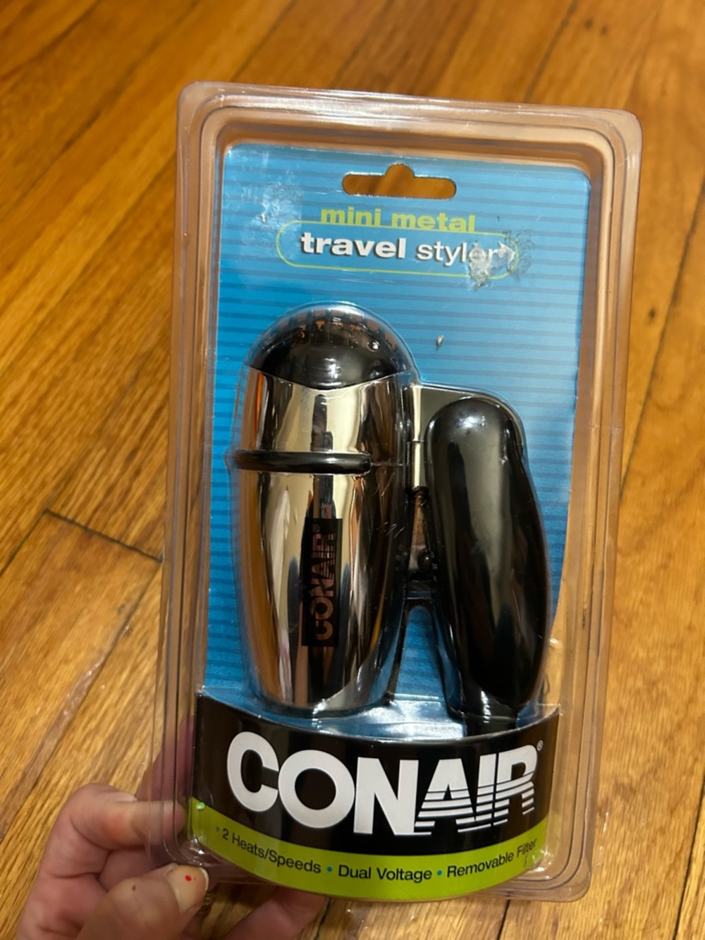 Conair Mini Metal Travel Styler in Chrome and Black 2005